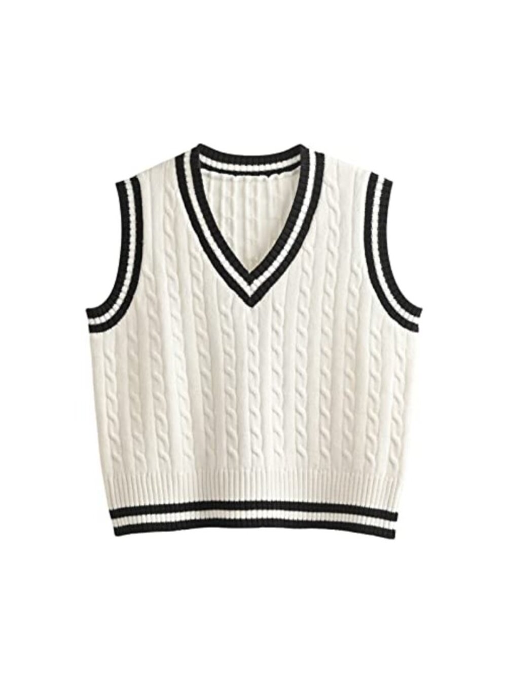 Women's Sleeveless Knitted Sweater Vest Crop Top Preppy Y2K Argyle Plaid